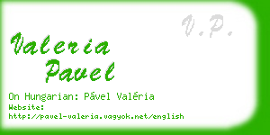 valeria pavel business card